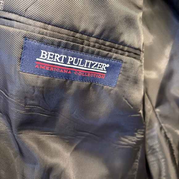 Bert Pulitzer Mens Dark Gray Twist Blazer 44S Sport Jacket Coat Tweed Wool Blend - Picture 7 of 10